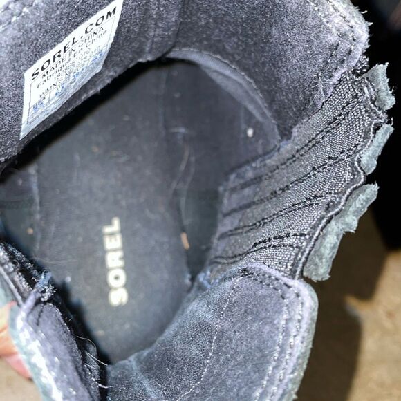 Sorel Lolla Black Chelsea Ankle Boots Womens Size 8.5 NL3078-010 - Picture 9 of 12